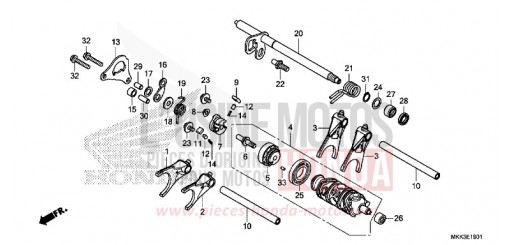 GEARSHIFT DRUM (CRF1000D/D2/DL/DL2) CRF1000D2J de 2018